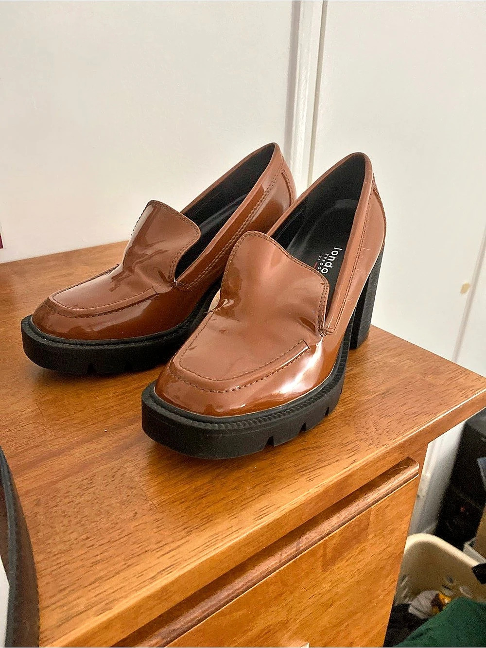 Blondo Josie Waterproof Heeled Loafer Brown US 7